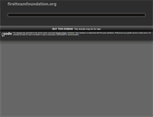 Tablet Screenshot of firstteamfoundation.org